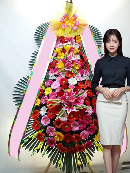 JnJ아트컨벤션웨딩홀 3단화환 고급형